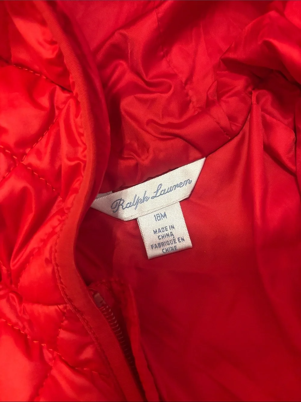 Ralph Lauren Quilted Hooded Jacket - Red